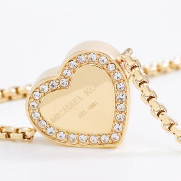 MICHAEL KORS Gold Heritage Heart Slide Bracelet - Picture 1 of 10